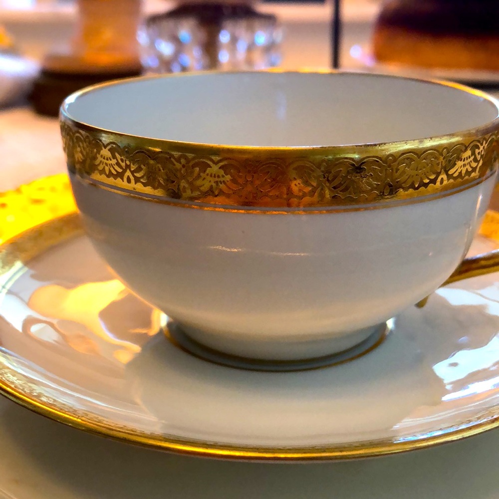 EUC- Nearly Pristine & Rare GDA France Haviland Limoges Calvados Teacup & Saucer - Picture 3 of 14